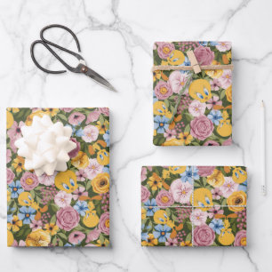 TWEETY™ Blumenstickerei-Muster Geschenkpapier Set