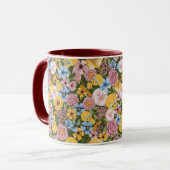 TWEETY™ Blumenstickerei-Muster Tasse (Vorderseite Links)