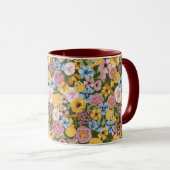 TWEETY™ Blumenstickerei-Muster Tasse (VorderseiteRechts)
