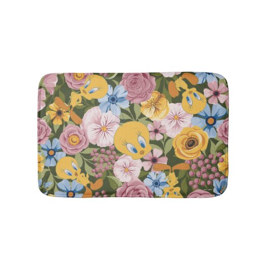 TWEETY™ Blumenstickereimuster Badematte (Vorderseite)