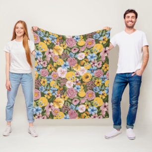 TWEETY™ Blumenstickereimuster Fleecedecke