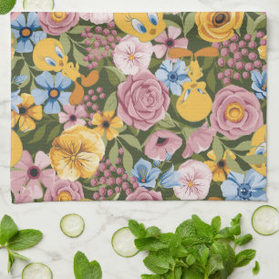 TWEETY™ Blumenstickereimuster Geschirrtuch