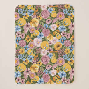 TWEETY™ Blumenstickereimuster Sherpadecke