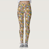 TWEETY™ Blumenstickmuster Leggings (Vorderseite)