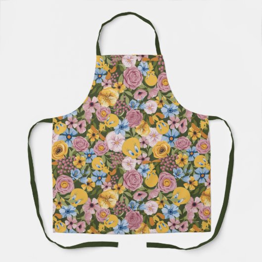 TWEETY™ Blumenstickmuster Schürze (Vorderseite)