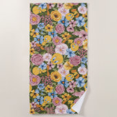 TWEETY™ Blumenstickmuster Strandtuch (Vorderseite)