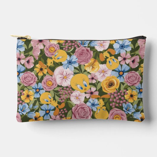 TWEETY™ Blumenstickmuster Zubehörtasche (Vorderseite)