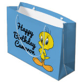 TWEETY™ | Clever Bird Große Geschenktüte (Rückseite Schrägansicht)