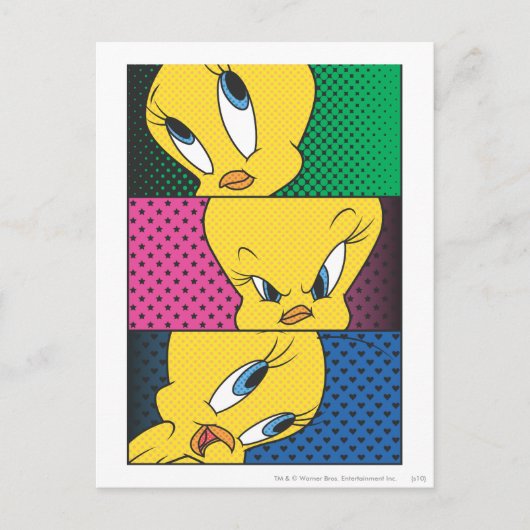 TWEETY™ Comic Panels Postkarte (Vorderseite)