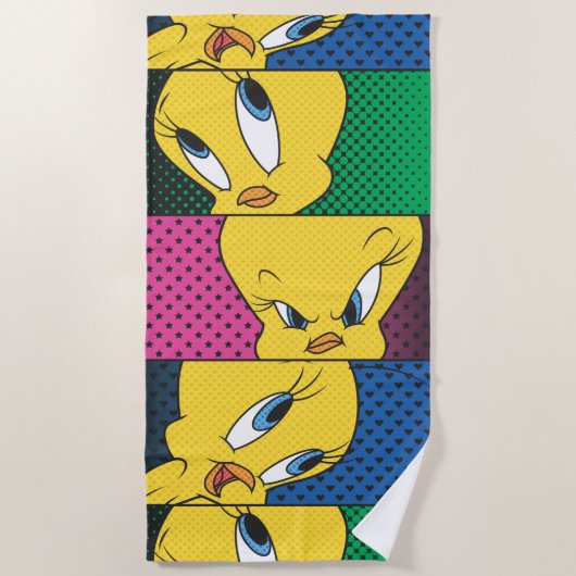 TWEETY™ Comic Panels Strandtuch (Vorderseite)