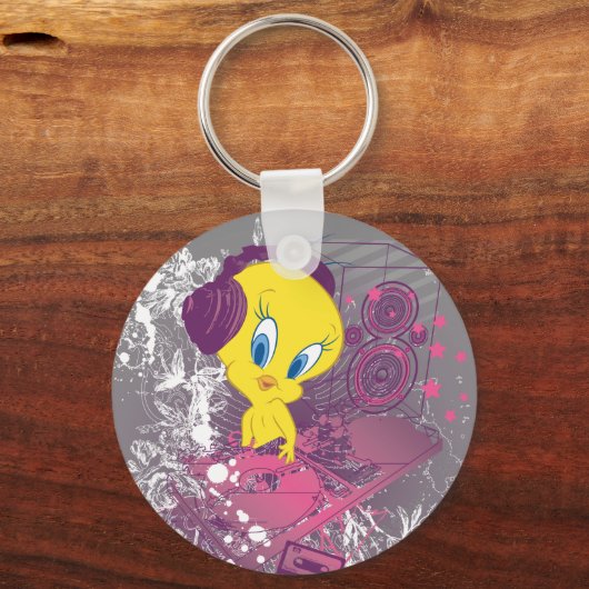Tweety Djing Schlüsselanhänger (Vorderseite)