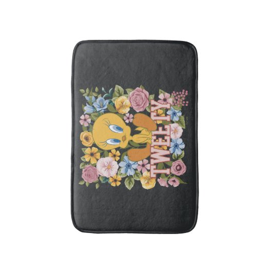 TWEETY™ Floral Embroidery Graphic Badematte (Vorderseite Vertikal)