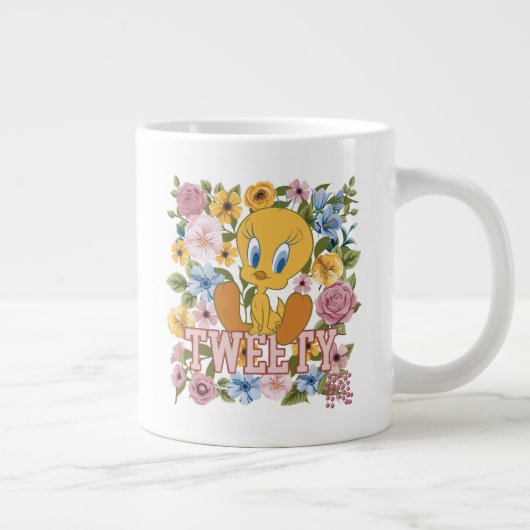 TWEETY™ Floral Embroidery Graphic Jumbo-Tasse (Rechts)