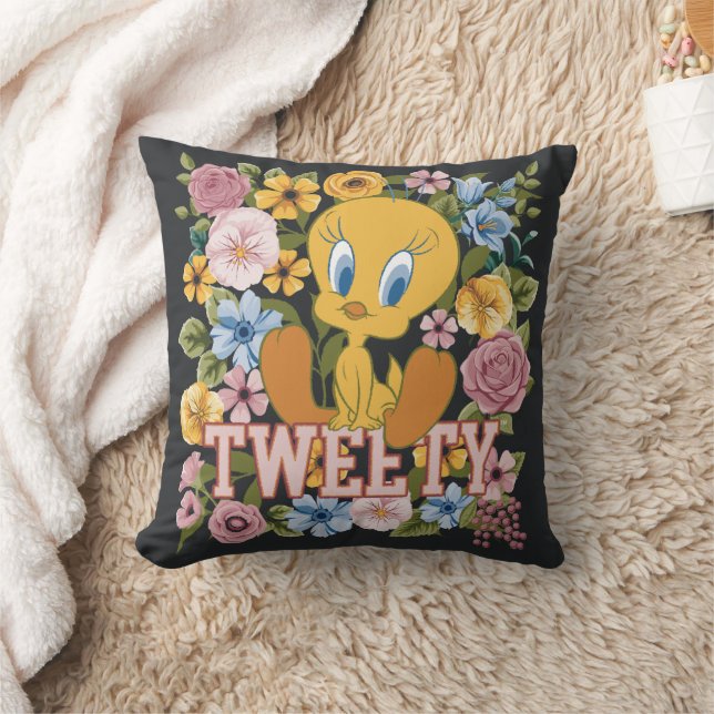 TWEETY™ Floral Embroidery Graphic Kissen (Decke)