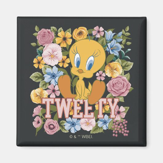 TWEETY™ Floral Embroidery Graphic Magnet (Vorne)