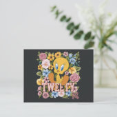 TWEETY™ Floral Embroidery Graphic Postkarte (Stehend Vorderseite)
