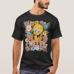 TWEETY™ Floral Embroidery Graphic T-Shirt<br><div class="desc">Check out TWEETY™ in this beautiful floral graphic with stitched name effect. Wear this on a cozy tee,  tote bag,  or decorative throw pillow! Shop this design on even more custom Zazzle gifts!</div>
