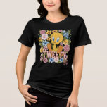 TWEETY™ Floral Embroidery Graphic Tri-Blend Shirt<br><div class="desc">Check out TWEETY™ in this beautiful floral graphic with stitched name effect. Wear this on a cozy tee,  tote bag,  or decorative throw pillow! Shop this design on even more custom Zazzle gifts!</div>