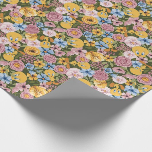 TWEETY™ Floral Embroidery Pattern Geschenkpapier (Ecke)