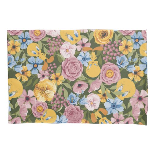 TWEETY™ Floral Embroidery Pattern Kissenbezug (Vorderseite)