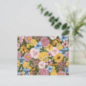 TWEETY™ Floral Embroidery Pattern Postkarte (Stehend Vorderseite)