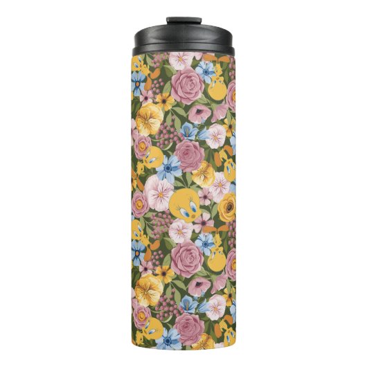 TWEETY™ Floral Embroidery Pattern Thermosbecher (Vorderseite)