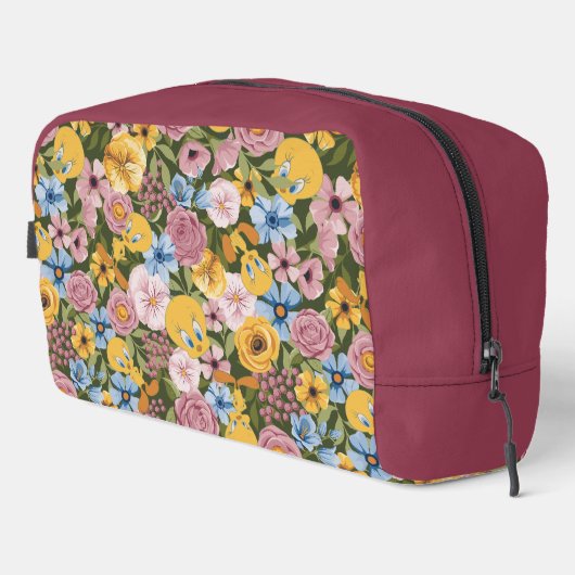 TWEETY™ Floral Embroidery Pattern Waschbeutel (Rechte Ecke)