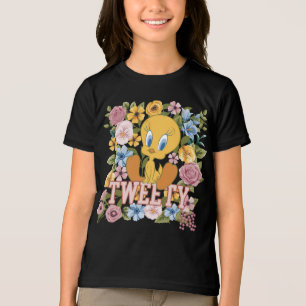 TWEETY™ Florale Stickerei Grafik Tri-Blend Shirt