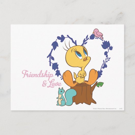 TWEETY™ "Freundschaft und Liebe" Postkarte (Vorderseite)