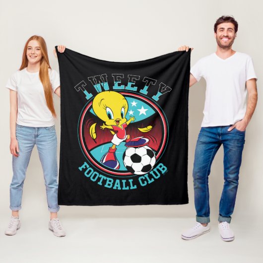 TWEETY™ Fußballclub-Abzeichen Fleecedecke (Beispiel)