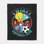 TWEETY™ Fußballclub-Abzeichen Fleecedecke (Vorderseite)