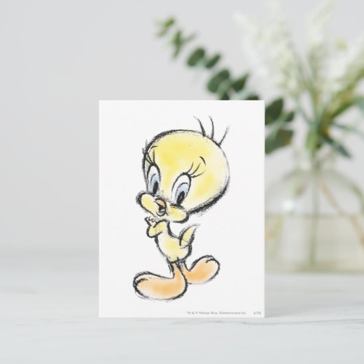 TWEETY™ - Hand Fertig Postkarte (Stehend Vorderseite)