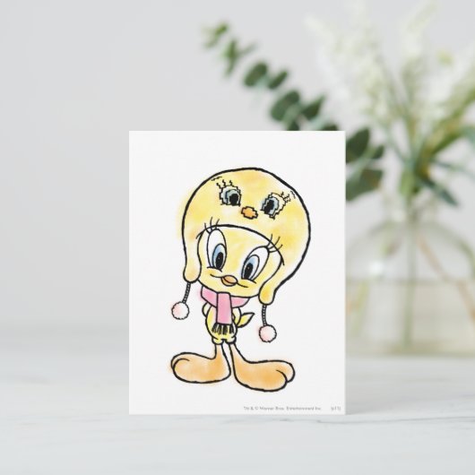 TWEETY™ Hat Postkarte (Stehend Vorderseite)