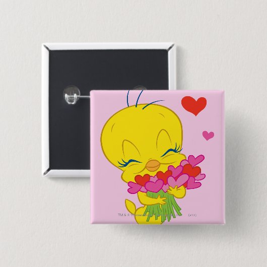 TWEETY™ Hearts Button (Vorne & Hinten)