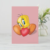 TWEETY™ Holding Heart Einladung (Stehend Vorderseite)