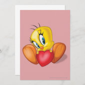 TWEETY™ Holding Heart Einladung (Vorne/Hinten)
