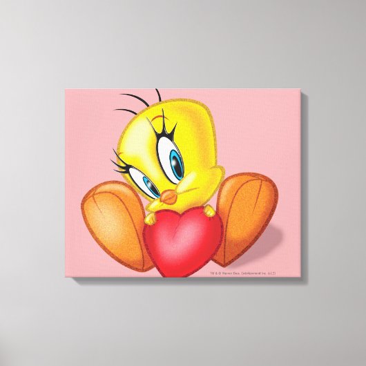 TWEETY™ Holding Heart Leinwanddruck (Vorderseite)