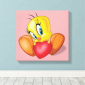 TWEETY™ Holding Heart Leinwanddruck (Insitu (Holzboden))