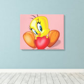 TWEETY™ Holding Heart Leinwanddruck (Insitu (Holzboden))