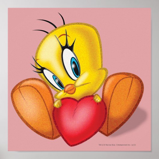 Tweety Holding Heart Poster (Vorne)
