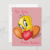TWEETY™ Holding Heart Postkarte (Vorne/Hinten)