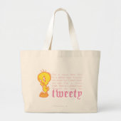 Tweety "I am Sweet Little Bird" Jumbo Stoffbeutel (Vorne)