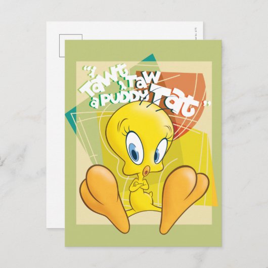 TWEETY™ "Ich nehme an, dass ich ein Puddy-Tätowier Postkarte (Vorne/Hinten)