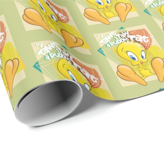 TWEETY™ "ich Tawt I Taw eine Puddy Außentemperatur Geschenkpapier (Rolleneckpunkt)