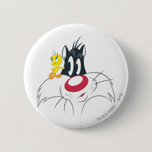 Tweety In Aktionspose 12 Button