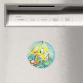 TWEETY™ In Blauer Welle Magnet (In Situ (Geschirrspüler))