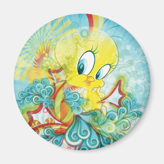 TWEETY™ In Blauer Welle Magnet (Vorne)
