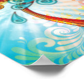 Tweety in Blue Wave Poster (Ecke)