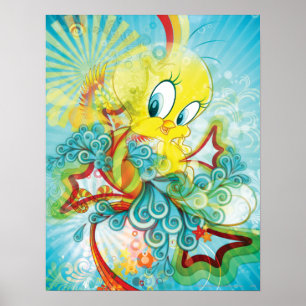 Tweety in Blue Wave Poster