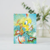 TWEETY™ in Blue Wave Postkarte (Stehend Vorderseite)
